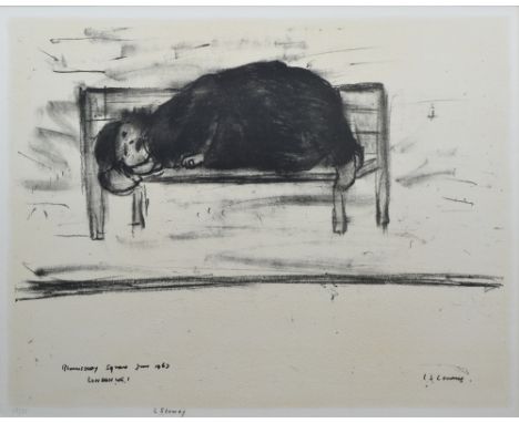 Laurence Stephen Lowry R.A. (British, 1887-1976), "Bloomsbury Square", signed and numbered 18/75 in pencil and crayon in the 