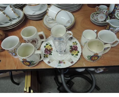 A selection of vintage ceramic commemorative ware 