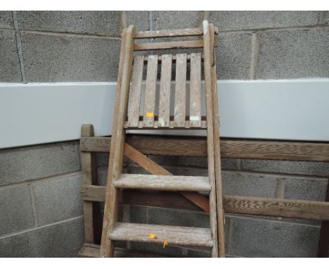 A vintage wooden step ladder 
