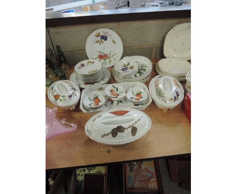 A part dinner service by Royal Worcester plates tureen bowl etc 30 pieces approx