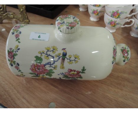 A vintage ceramic hot water bottle bed warmer by Heron Cross Pottery