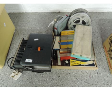 A vintage Rank Aldis 2000 slide projector viewer with selection of transport motor and railway slides