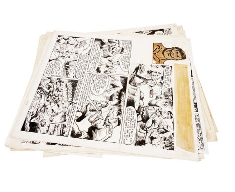 Original artwork for a complete Captain Hurricane story, published in the Valiant Comic from 4th October 1969 to the 6th Sept