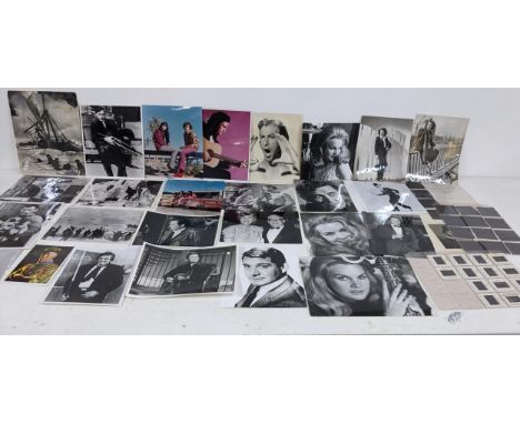 Various photographs and prints to include Shackleton, Francis Bacon, Johnny Cash, Ronnie Barker, and from BBC TV Till Death u