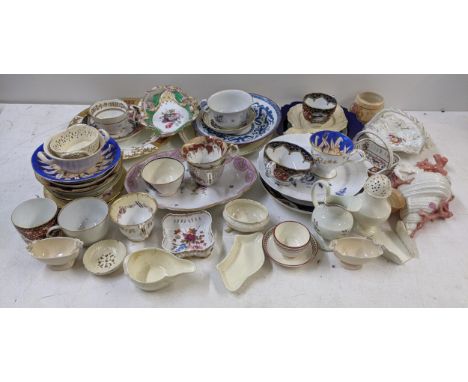 Assorted china and ceramics to include Davenport, Longport Staffordshire, decorated chargers and saucers with hand painted fl