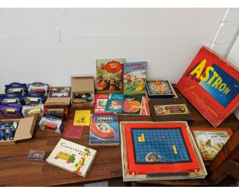 Vintage games an books to include Astron and collectors model vehiclesLocation:If there is no condition report shown, please 