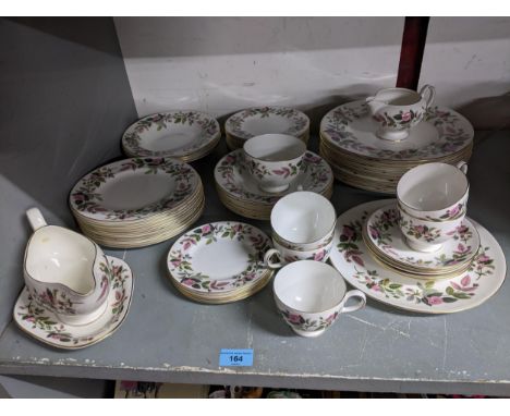A Wedgwood Hathaway rose pattern part dinner and tea service comprising approx 60 piecesA quantity of CDs, DvDs, tapes and au