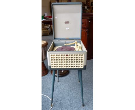 A Decca record player on legs