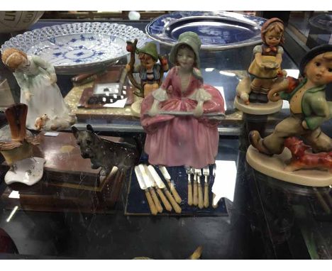 FIVE GOEBEL FIGURES AND THREE ROYAL DOULTON FIGURES one damaged