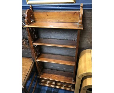 MAHOGANY OPEN SHELF UNIT