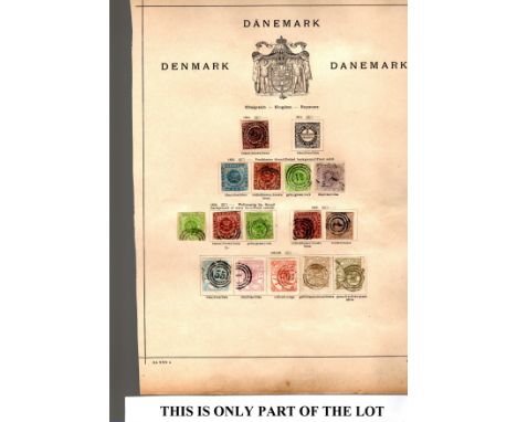 Denmark  1851-1910  noted SG2 Graasten dbl ring, 1853 SG7-14 imperf one of each value, 1858 4sk, 8sk imperf, 1860 4sk & 16sk,