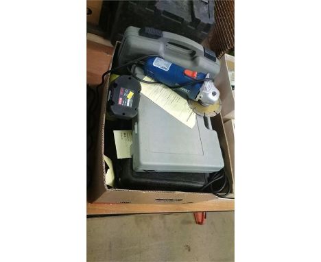 A large box of power tools
