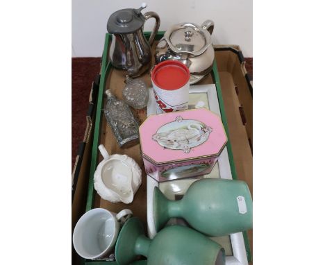 Victorian and later ceramics, studio ceramic goblets, Bagatelle board etc 