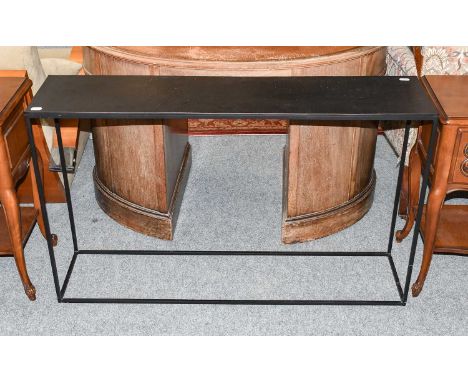 A Modern Black Console Table, 125cm by 30cm by 72cm