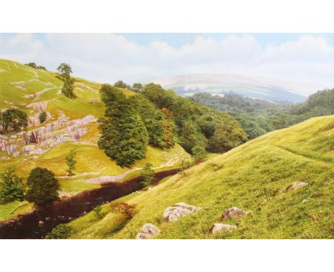 Michael James Smith (b.1976)"Merthyr Tydfil"Signed, oil on canvas, 60cm by 90cmIn good and original condition. Some light sur
