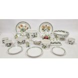 Portmeirion 'The Botanic Garden' wares to include teapot, bowl, plates, flour pots, jugs, etc (1