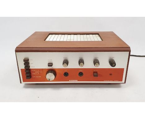 Rogers Ravensbourne vintage 1960's hifi stereo amplifier with teak case and two tone fascia, serial no.07284&nbsp;