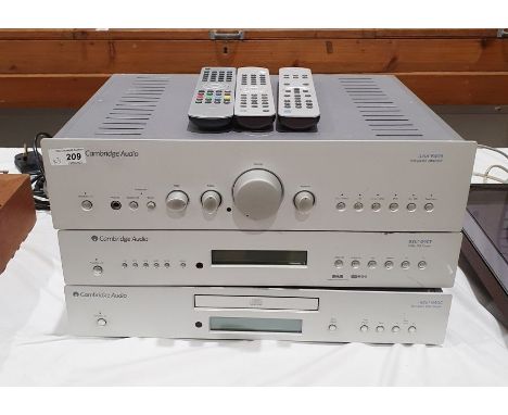 A system of Cambridge Audio components&nbsp;comprising Azur 640A integrated amplifier (0507 0355), Azur 640T digital tuner (0