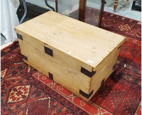 Vintage pine trunk of rectangular form