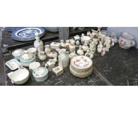 Collection of crested ware including Goss