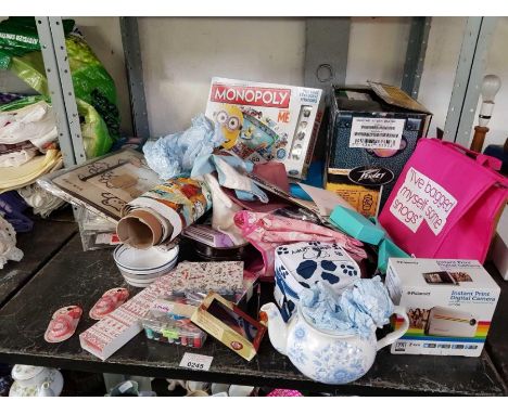 Cath Kidston stationary box, Polaroid camera, guitar amplifier &amp; other stationary equipment