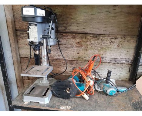 Draper pillar drill, Black &amp; Decker router and other power tools