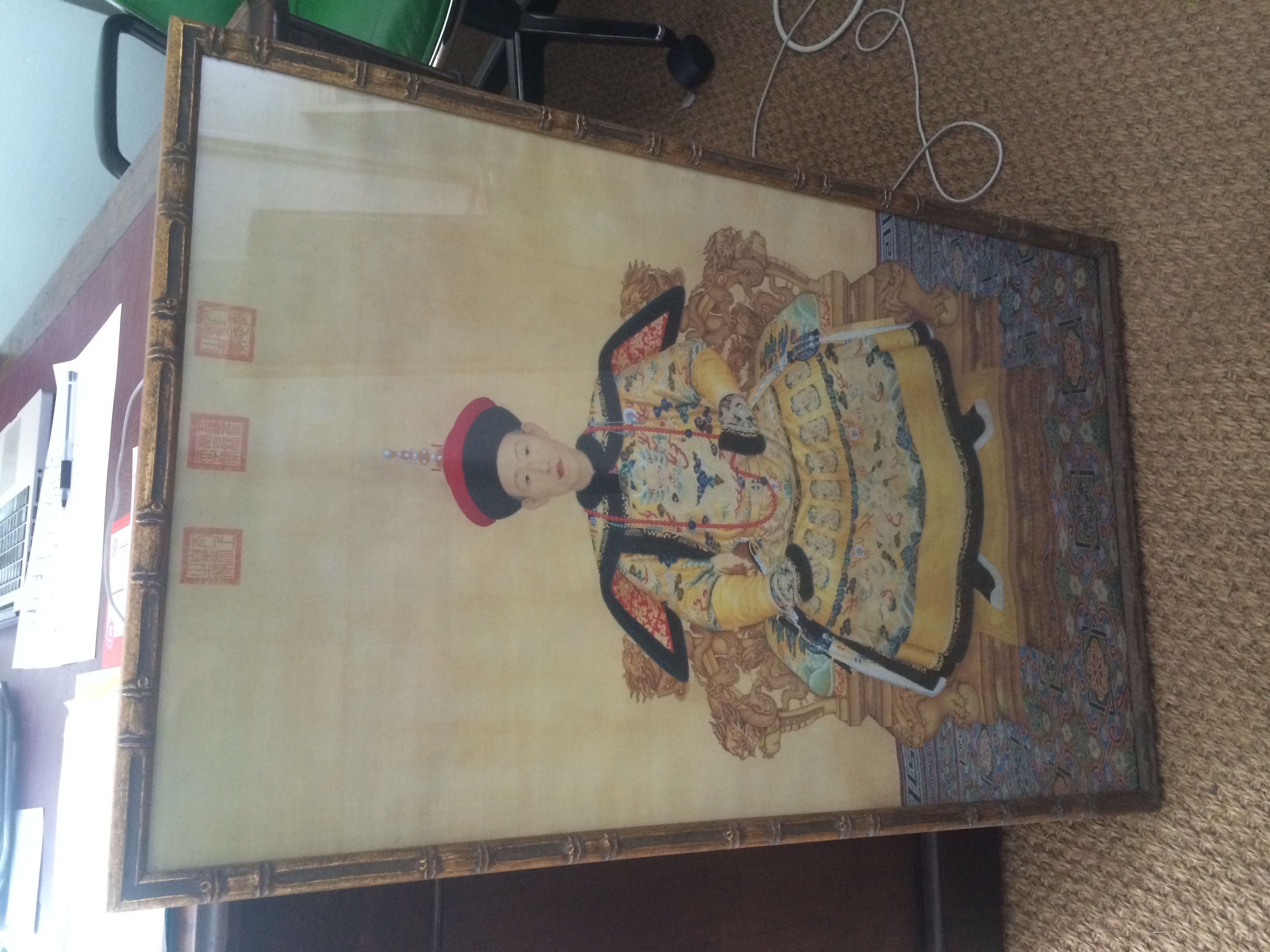 A pair of Chinese prints of the Emperor and Empress of China copied