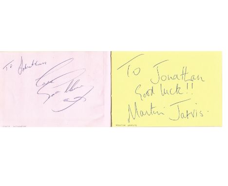 Autograph book with 35 signatures on back to back pages. Some dedicated. Includes Grace Kennedy, Martin Jarvis, Kate Robbins,