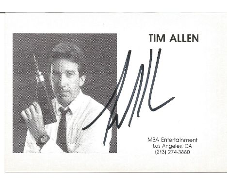 Tim Allen signed 6x4 b/w photo. American actor and comedian. He is known for playing Tim The Toolman Taylor on the ABC sitcom
