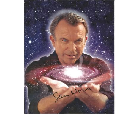 Sam Neill 10x8 signed colour photo. New Zealand actor who first achieved leading roles in films such as Omen III: The Final C