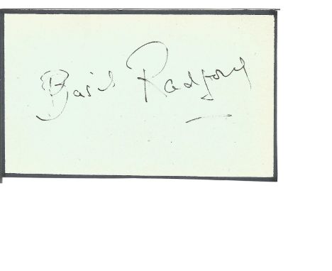 Basil Radford signed album page. (25 June 1897, Chester - 20 October 1952, Westminster, London/) was an English character act