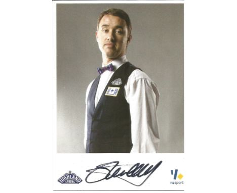 Stephen Hendry signed 6x4.5 colour photo. Scottish former professional snooker player and current commentator for the BBC and