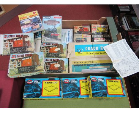 A Quantity of Rolling Stock and Trackside Kits, mostly 'OO'/'HO' scale to include Graham Farish Coach Kits and Suburban Coach