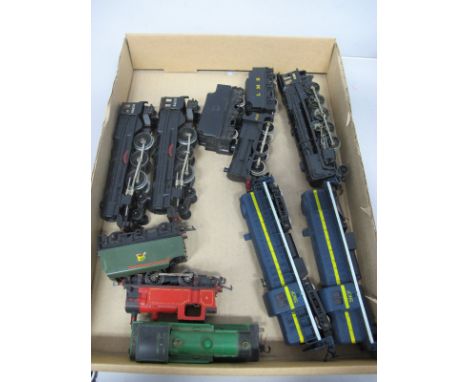 Eight 'OO'/'HO' Gauge Locomotives, to include a HM SNCF Diesel Lima LMS 0-6-0 Princess Elizabeth, etc all missing parts, tend