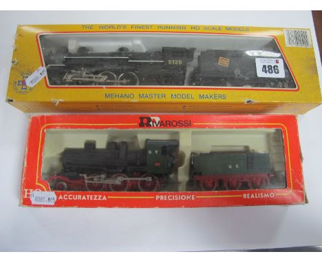 Two 'HO' Gauge continental Outline Boxed Steal Locomotives, Melano 'Mikado' 4-6-2 plu eight wheel bogie tender, Canadian Nati