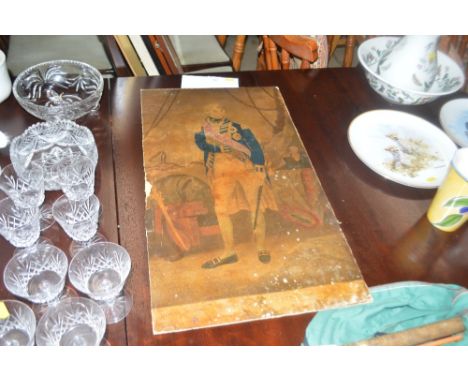A print on card of Lord Nelson