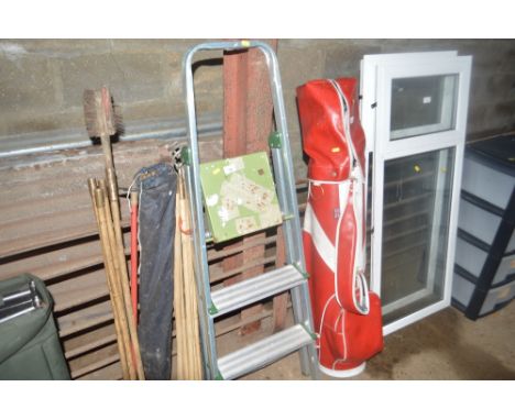 An aluminium step ladder