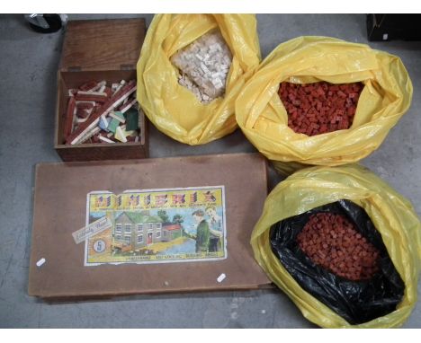 MiniBrix - A large amount of 1:43 scale terracotta and rubber based bricks for forming buildings, ideal for O Gauge layout or