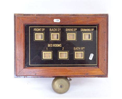 A Vintage butler's bell box, length 40cm 