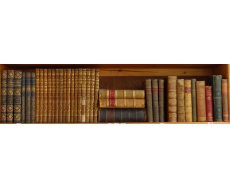 A collection of various Vintage books, including Waverley novels, Imperial Dictionary of Universal Biography, Josephus's Work