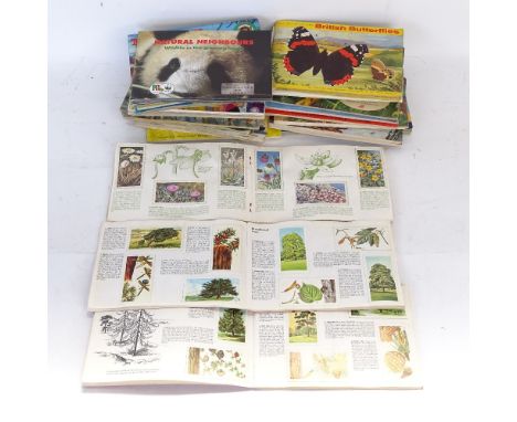 Various Vintage albums of cigarette cards, including wildlife 