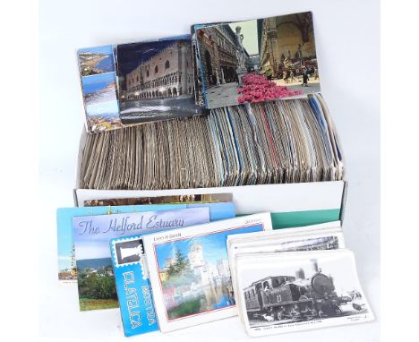 A collection of Vintage topographical postcards, including London 