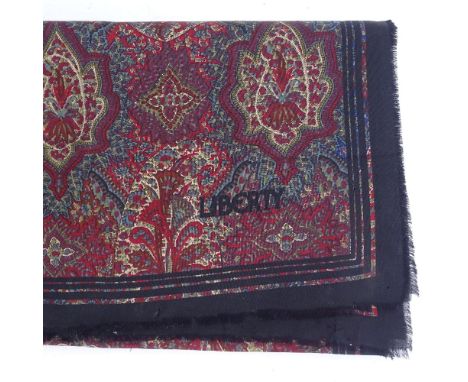 A Vintage Liberty printed silk scarf, 130cm x 130cm 