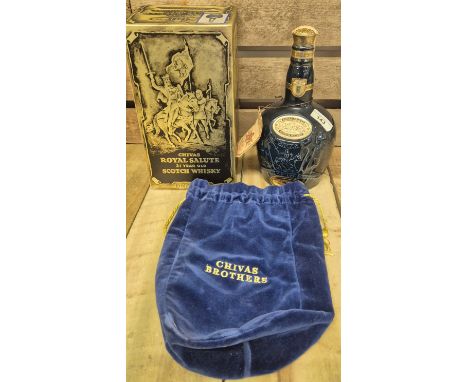Bottling of Chivas Royal Salute 21 year old Scotch Whisky. Full, sealed and boxed.