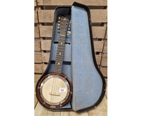 Cased British made Mandolin. 