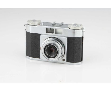 An Olympus Wide Compact Camera,with D.Zuiko-W f/3.5 35mm lens, body, F, shutter working, lens, G-VG, some light internal haze