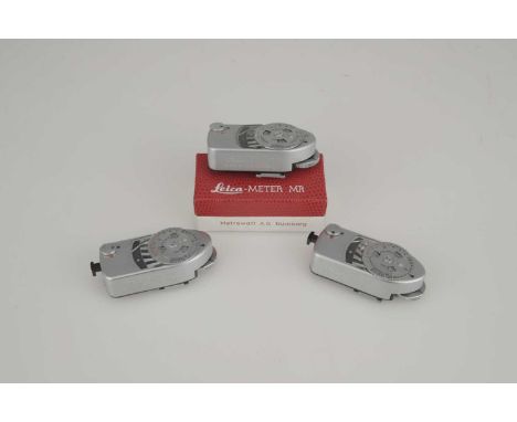 Three Leica Light Meters,including Meter MR (2) and MC, one in maker's box, untested (3)