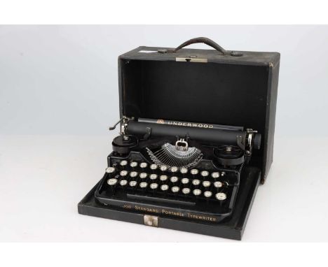 A Collection of 4 Early Typewriters,including a cased underwood Standard Portable Typewriter, a cased Blick universal typewri