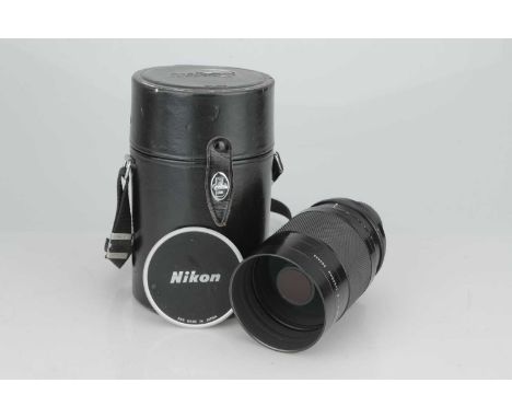 A Nikon Reflex-Nikkor-C f/8 500mm Lens,black, serial no. 563446, body, G-VG, elements, G, small fungal patch to insider perim