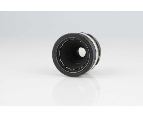 A Nikon Micro-Nikkor f/3.5 55mm Lens,black, body, G, elements, G, some light cleaning marks to rear element and light interna